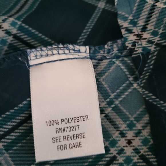 Apt 9 short Sleeve Blouse Women's small plaid Pre-owned - Picture 6 of 7